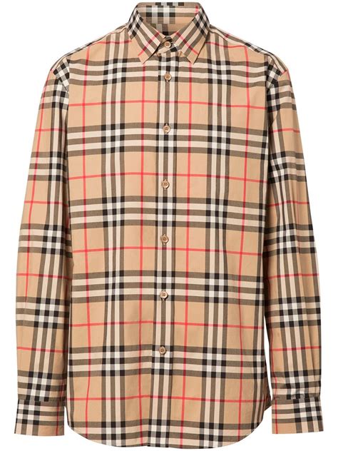 burberry white check shirt|burberry check cotton poplin shirt.